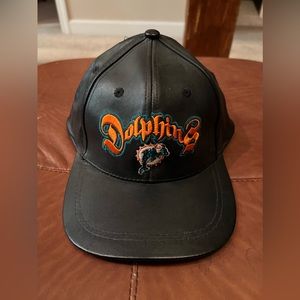 Vintage Miami Dolphins 🐬🏈 Leather SnapBack